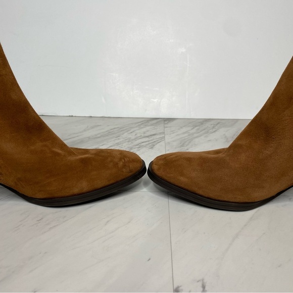 Paul Green Brown Suede Chelsea Heeled Bootie 6 / 8.5 - Picture 6 of 16